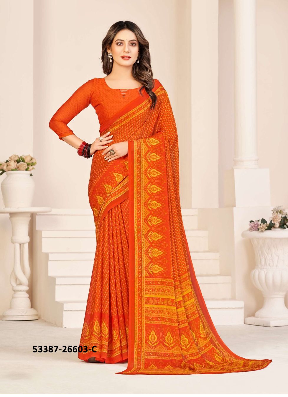 STAR CHIFFON 135 - CATALOG # 53387 (SET OF 12 SAREES) STAR CHIFFON 135 - CATALOG # 53387 (SET OF 12 SAREES)