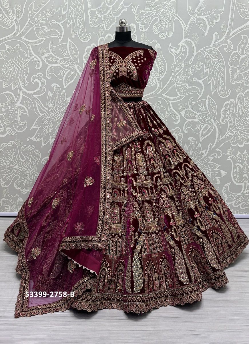 SERIES 2758 - CATALOG # 53399 (SET OF 2 LEHENGAS (SEMI-STITCHED)) SERIES 2758 - CATALOG # 53399 (SET OF 2 LEHENGAS (SEMI-STITCHED))