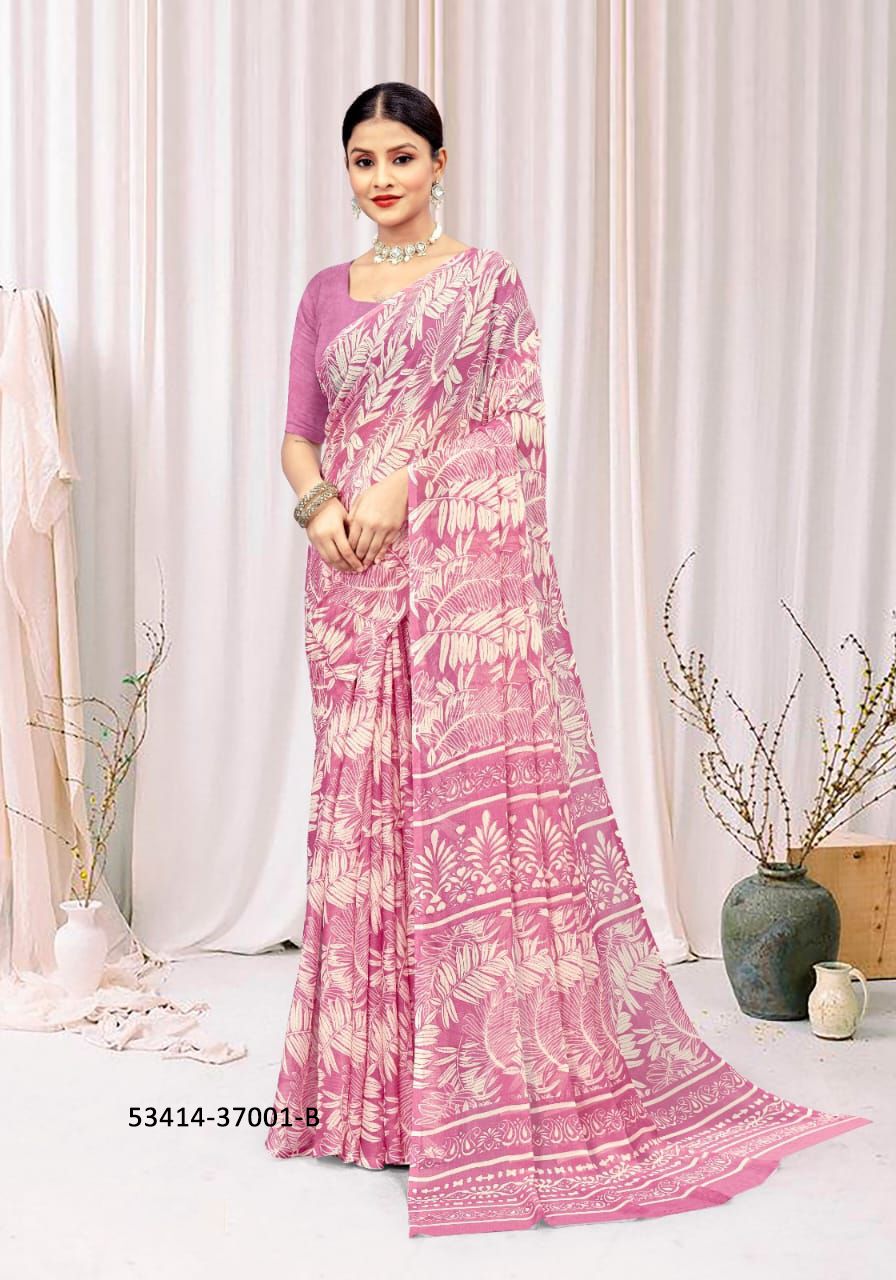 STAR CHIFFON 174 - CATALOG # 53414 (SET OF 12 SAREES)