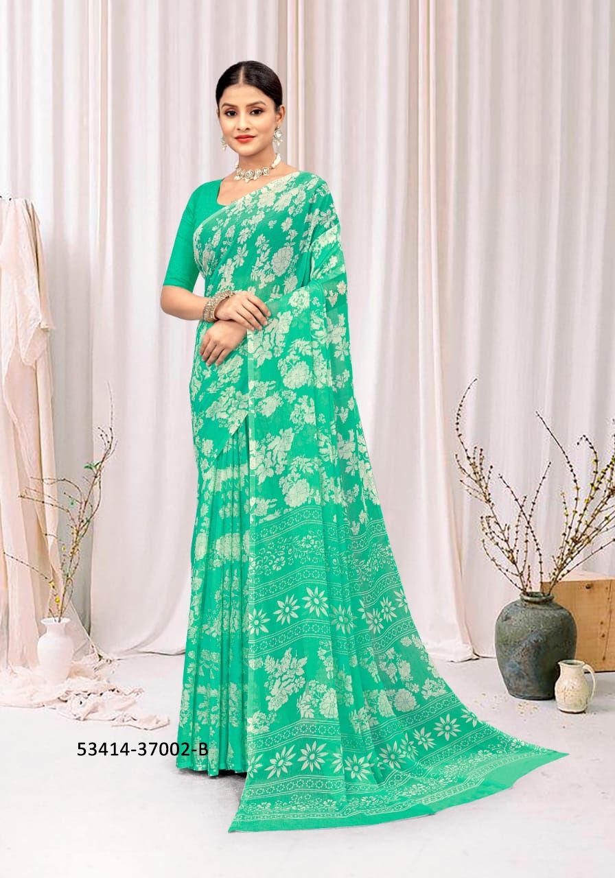 STAR CHIFFON 174 - CATALOG # 53414 (SET OF 12 SAREES)