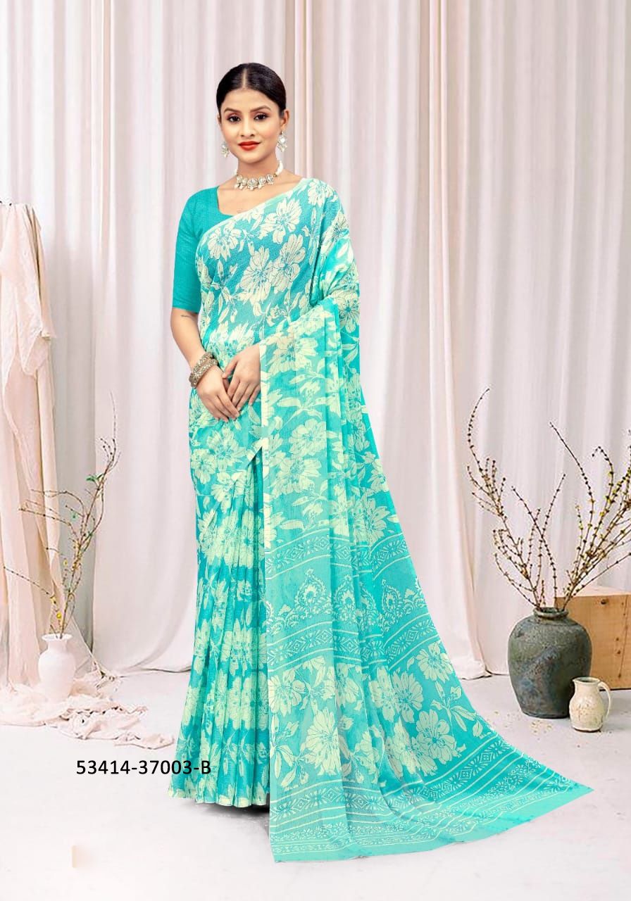 STAR CHIFFON 174 - CATALOG # 53414 (SET OF 12 SAREES)