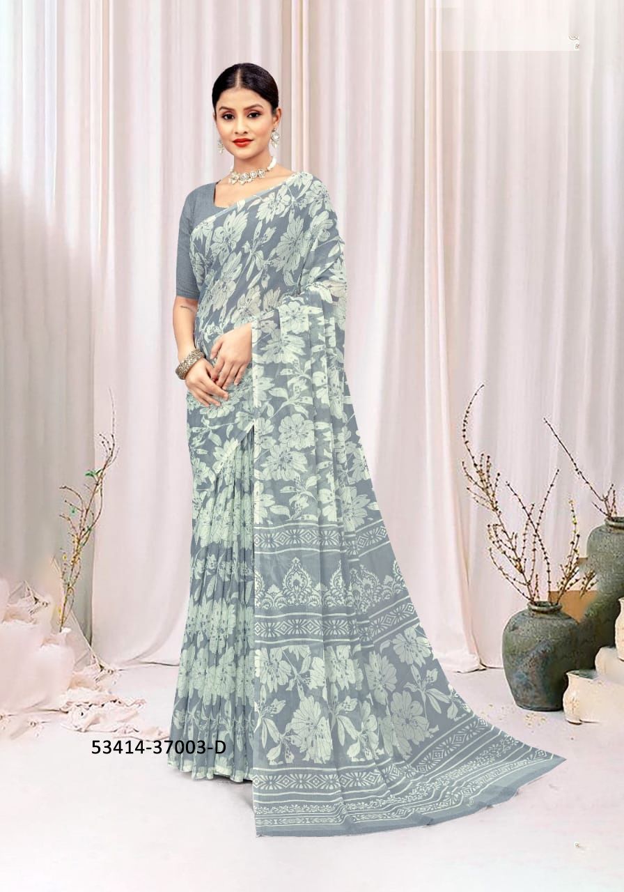 STAR CHIFFON 174 - CATALOG # 53414 (SET OF 12 SAREES)