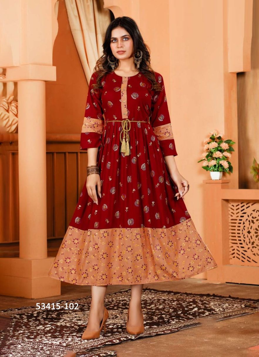 FIZA - CATALOG # 53415 (SET OF 6 READYMADE KURTIS)