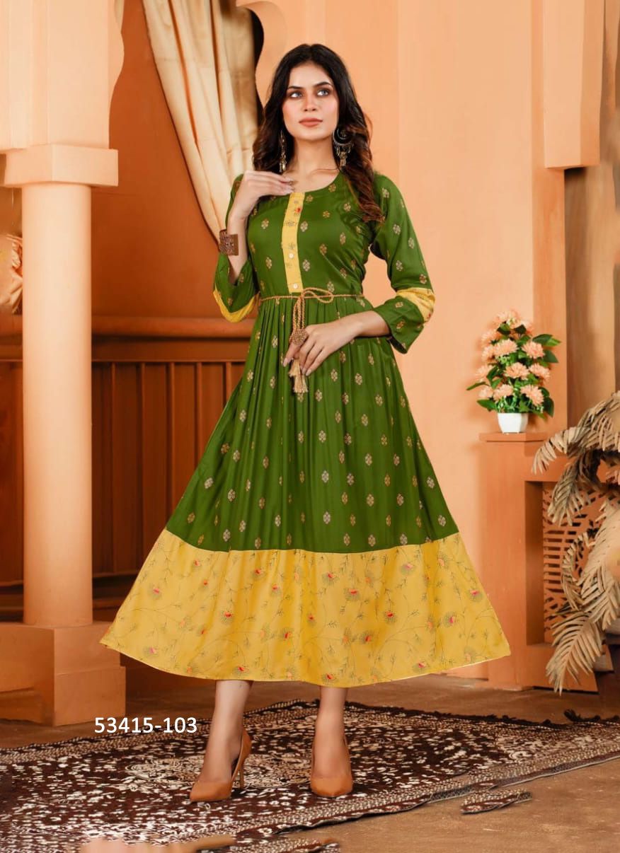 FIZA - CATALOG # 53415 (SET OF 6 READYMADE KURTIS)