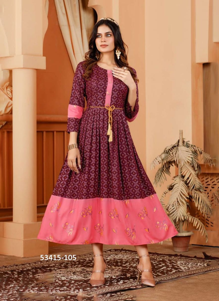FIZA - CATALOG # 53415 (SET OF 6 READYMADE KURTIS)