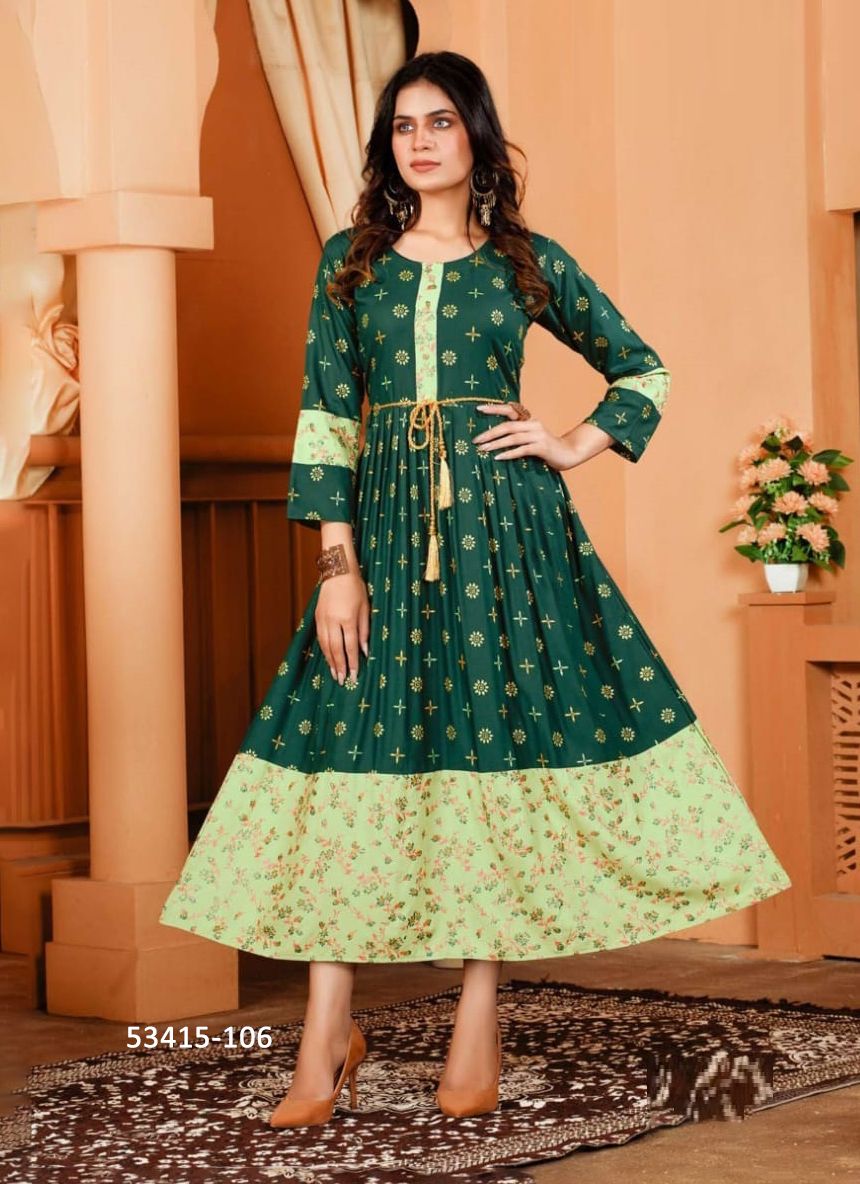 FIZA - CATALOG # 53415 (SET OF 6 READYMADE KURTIS)