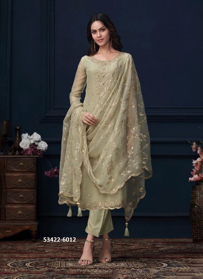 ADIRYA - CATALOG # 53422 (SET OF 6 SEMI-STITCHED SUITS)