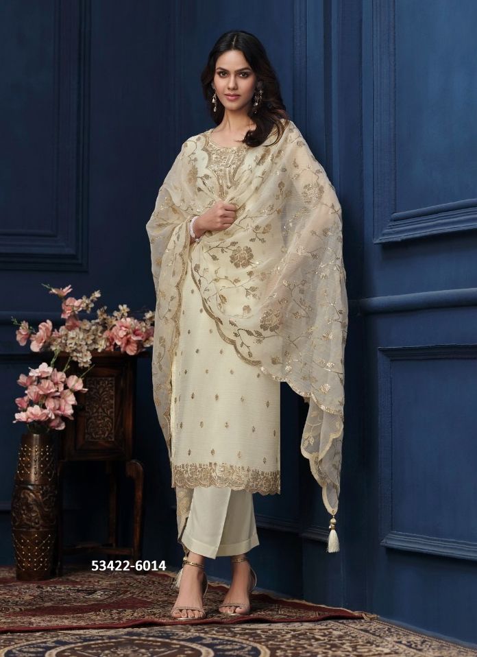 ADIRYA - CATALOG # 53422 (SET OF 6 SEMI-STITCHED SUITS)