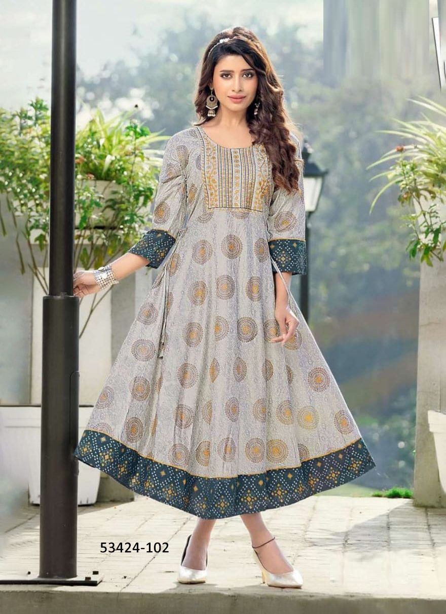 SIYA - CATALOG # 53424 (SET OF 6 READYMADE KURTIS) SIYA - CATALOG # 53424 (SET OF 6 READYMADE KURTIS)