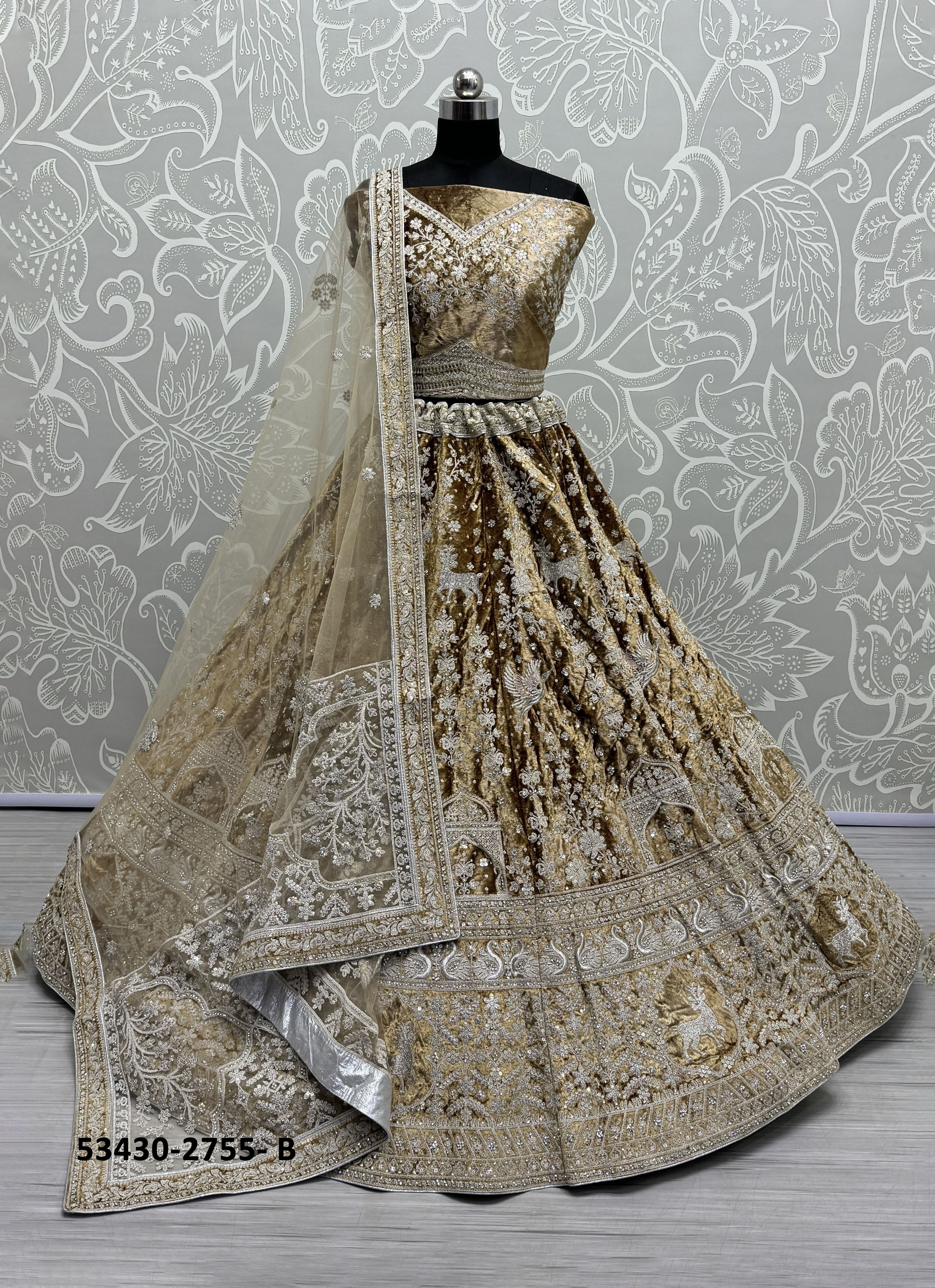 SERIES 2755 - CATALOG # 53430 (SET OF 2 LEHENGAS (SEMI-STITCHED)) SERIES 2755 - CATALOG # 53430 (SET OF 2 LEHENGAS (SEMI-STITCHED))