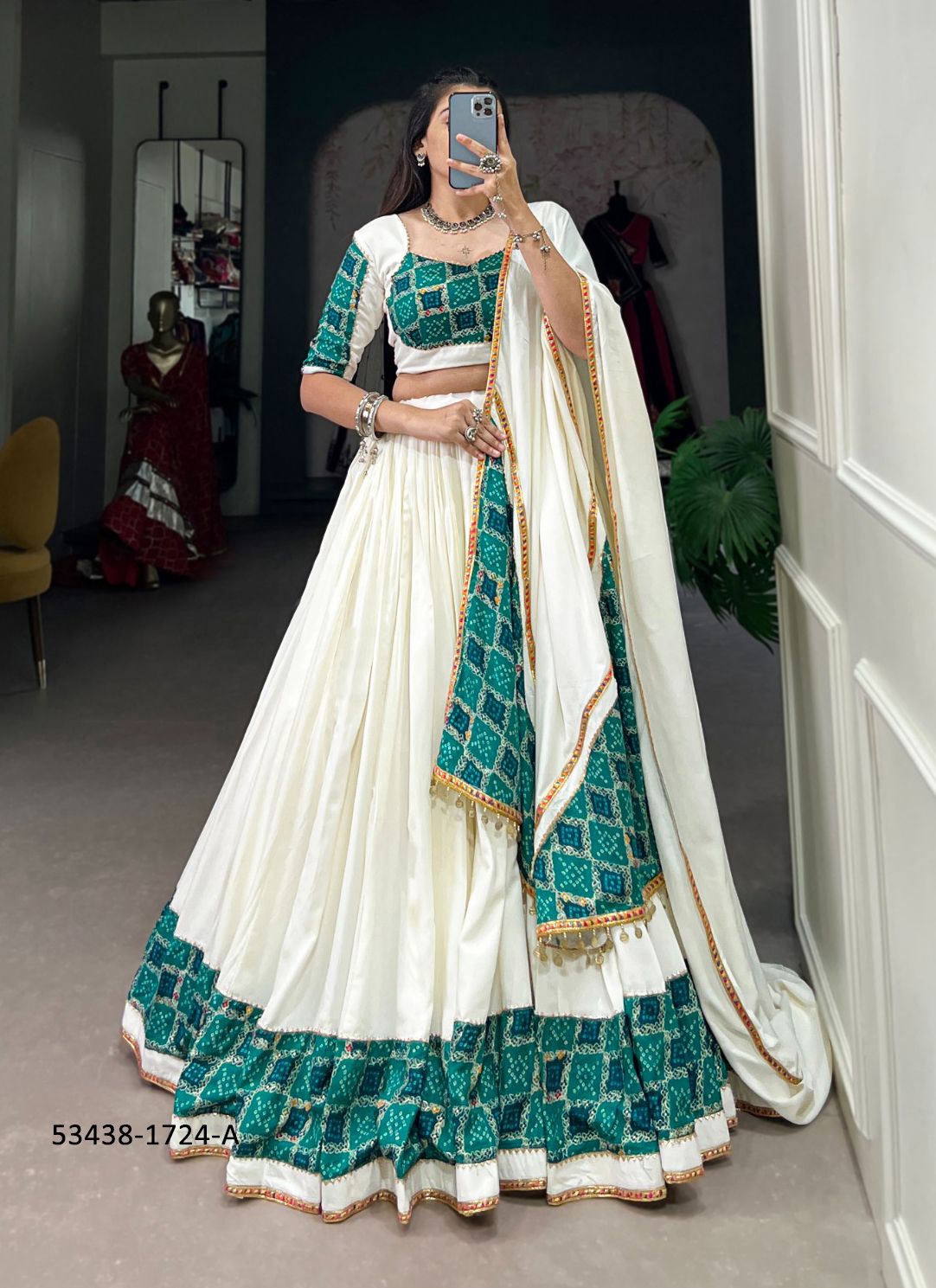 COLORS OF 1724 - CATALOG # 53438 (SET OF 4 READYMADE LEHENGAS) COLORS OF 1724 - CATALOG # 53438 (SET OF 4 READYMADE LEHENGAS)