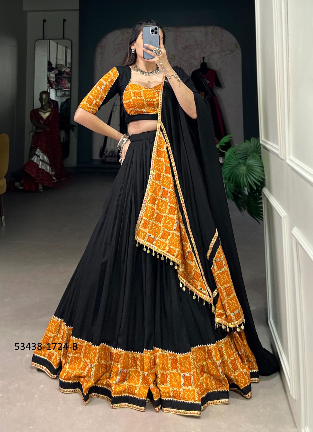COLORS OF 1724 - CATALOG # 53438 (SET OF 4 READYMADE LEHENGAS) COLORS OF 1724 - CATALOG # 53438 (SET OF 4 READYMADE LEHENGAS)