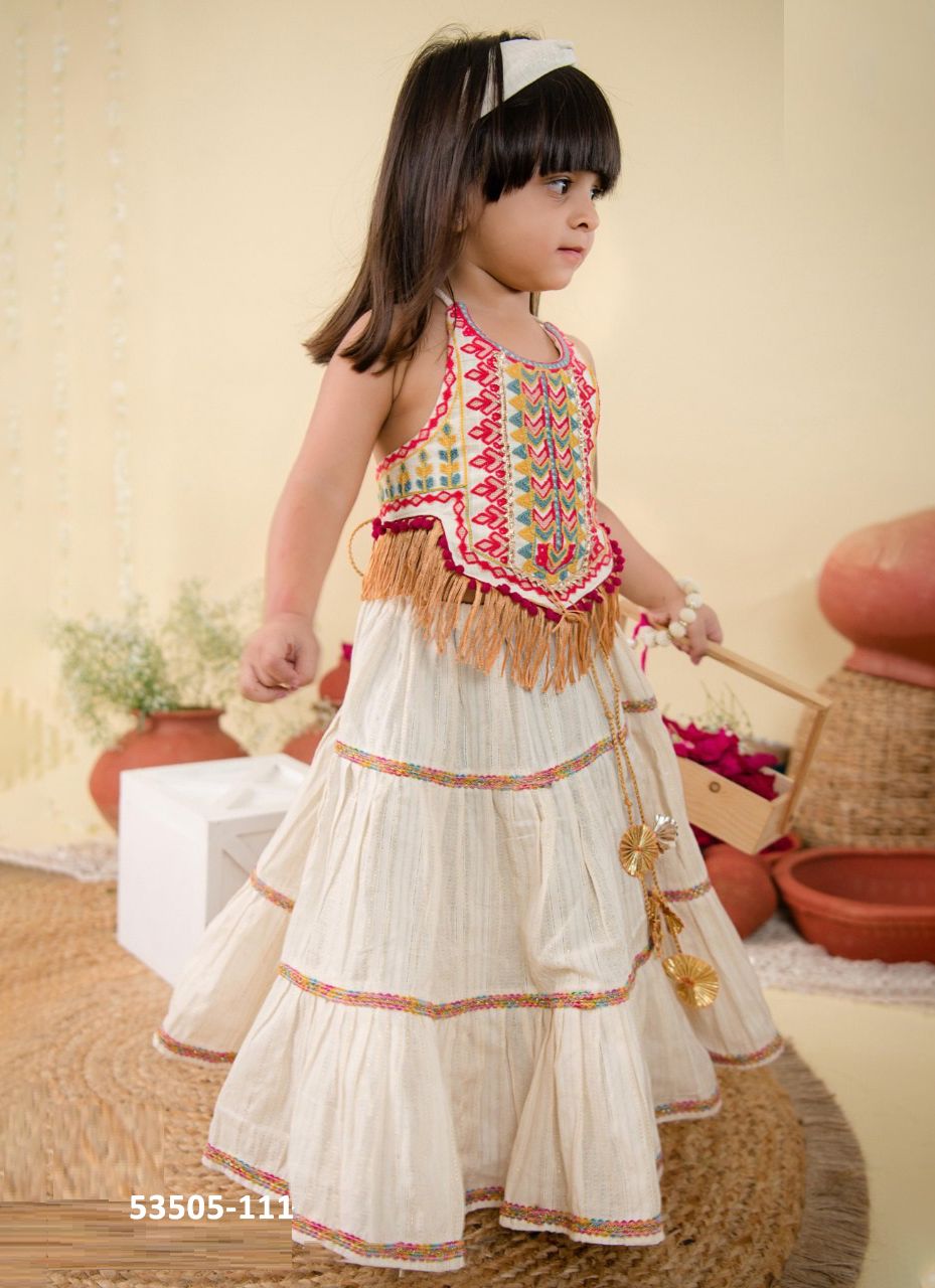 NAVRATRI KIDS KEDIA SET - CATALOG # 53505 (SET OF 17 READYMADE LEHENGAS)