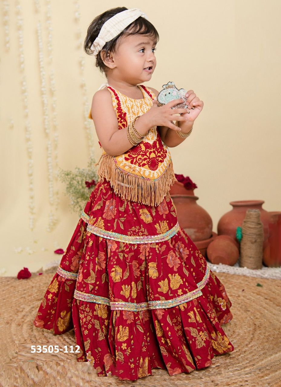 NAVRATRI KIDS KEDIA SET - CATALOG # 53505 (SET OF 17 READYMADE LEHENGAS)