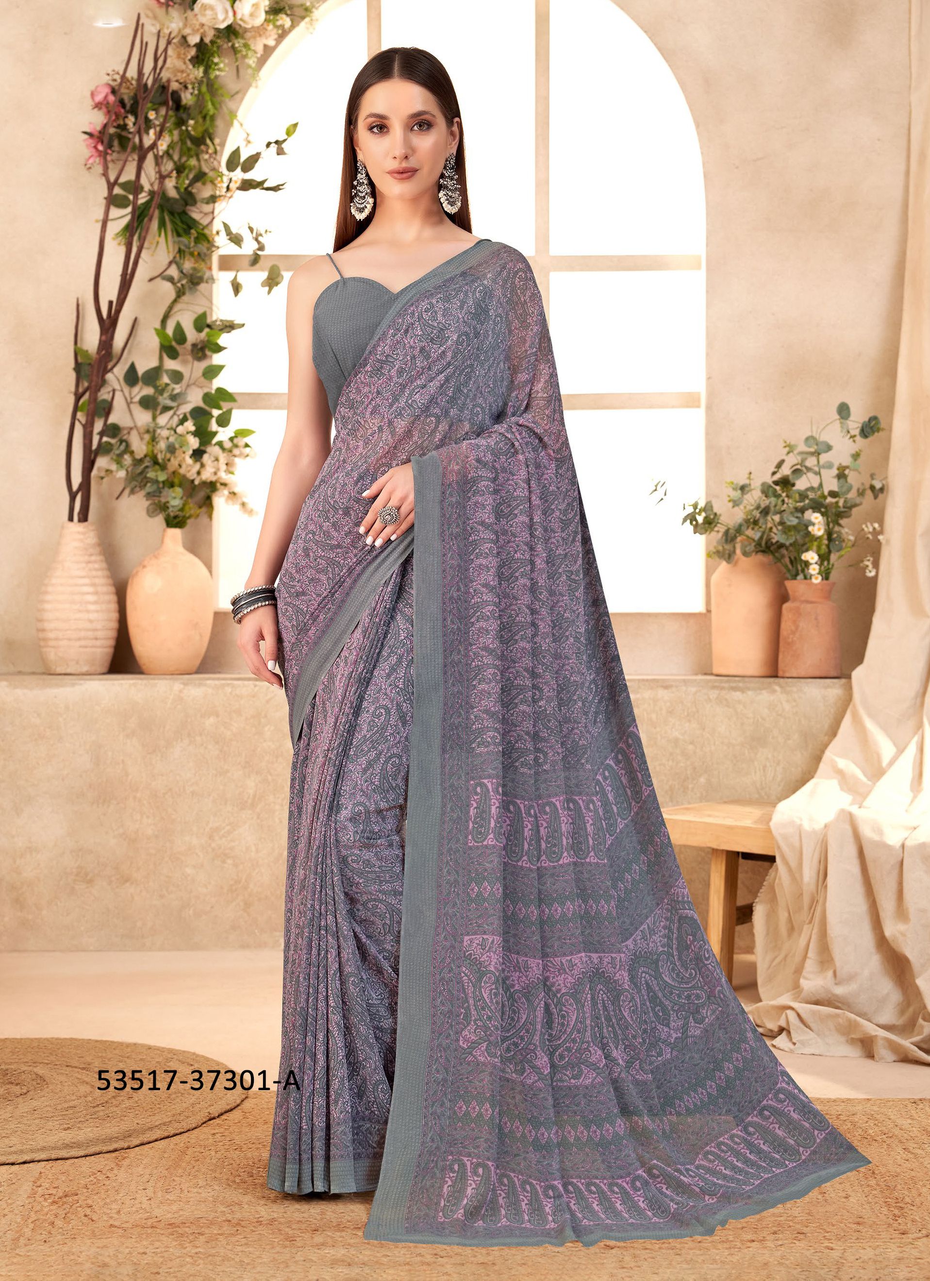 RAAGA GEORGETTE 12 - CATALOG # 53517 (SET OF 12 SAREES) RAAGA GEORGETTE 12 - CATALOG # 53517 (SET OF 12 SAREES)