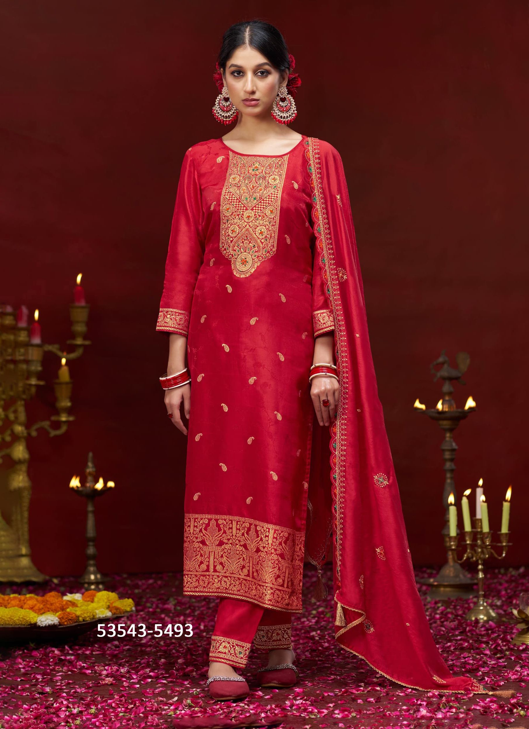 UTSAV - CATALOG # 53543 (SET OF 4 READYMADE SUITS)