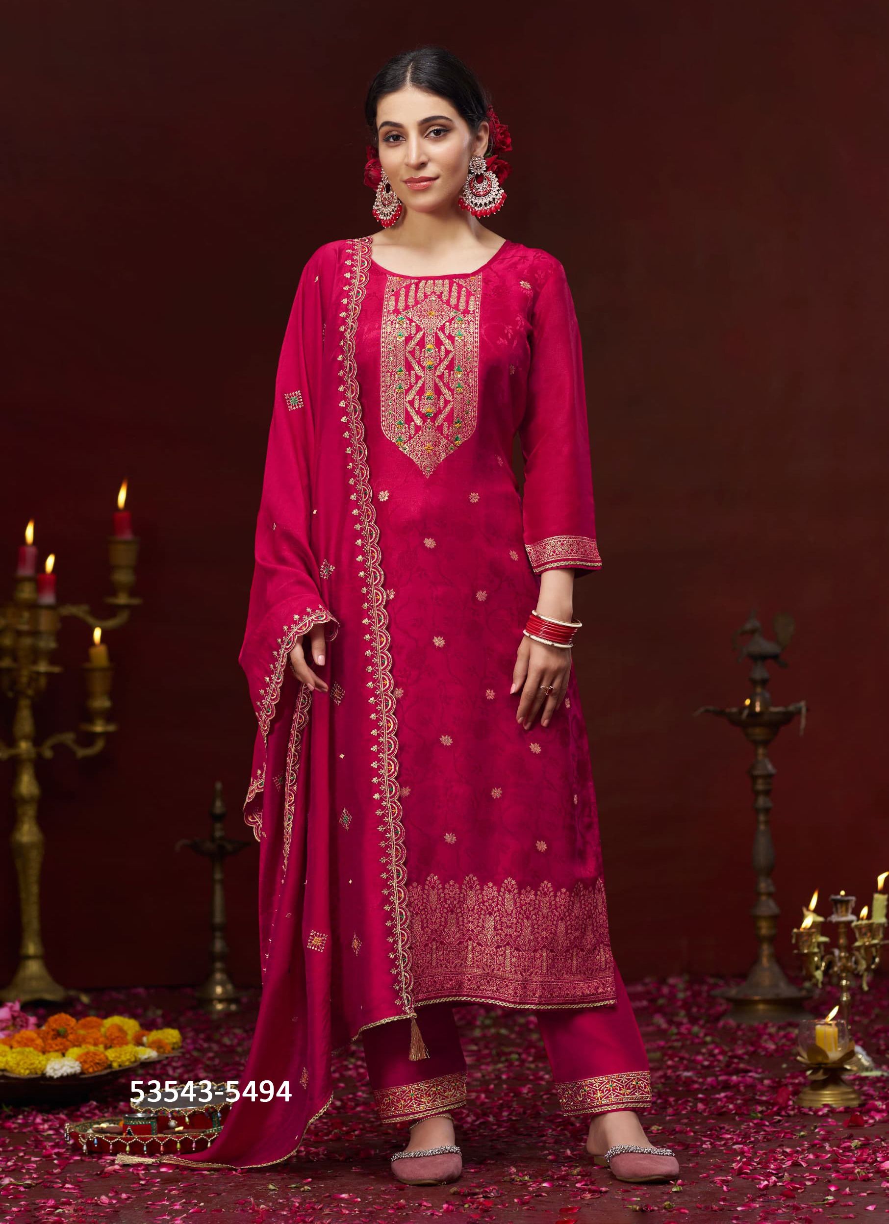 UTSAV - CATALOG # 53543 (SET OF 4 READYMADE SUITS)