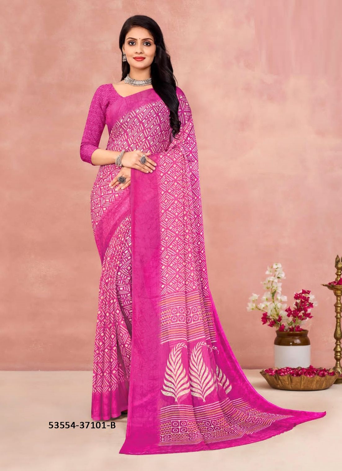 STAR CHIFFON 175 - CATALOG # 53554 (SET OF 12 SAREES)