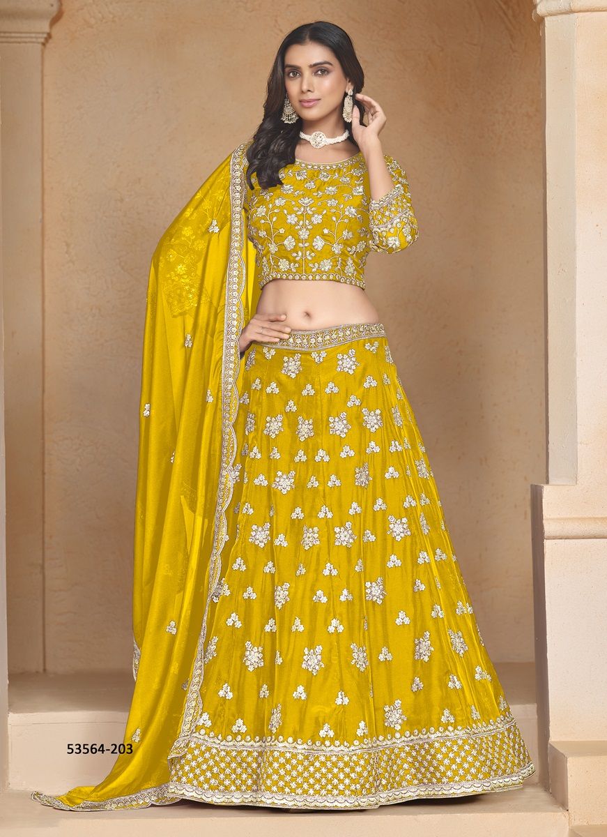 MEHWISH 2 - CATALOG # 53564 (SET OF 4 READYMADE LEHENGAS)