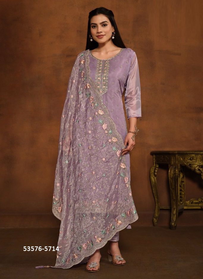 AROHI - CATALOG # 53576 (SET OF 6 SEMI-STITCHED SUITS)