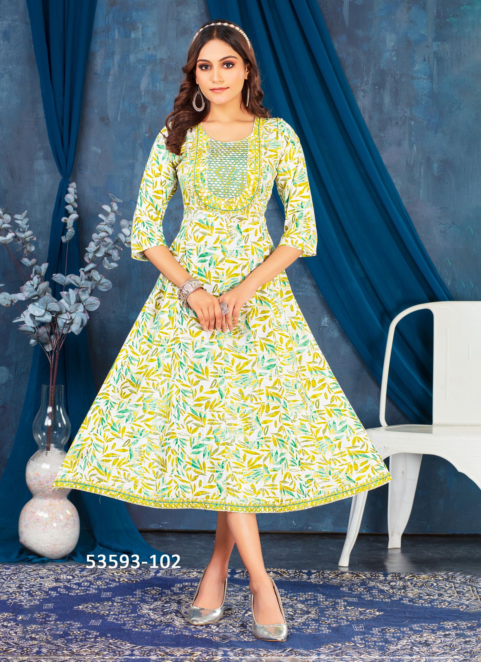KIRTI - CATALOG # 53593 (SET OF 6 READYMADE KURTIS) KIRTI - CATALOG # 53593 (SET OF 6 READYMADE KURTIS)
