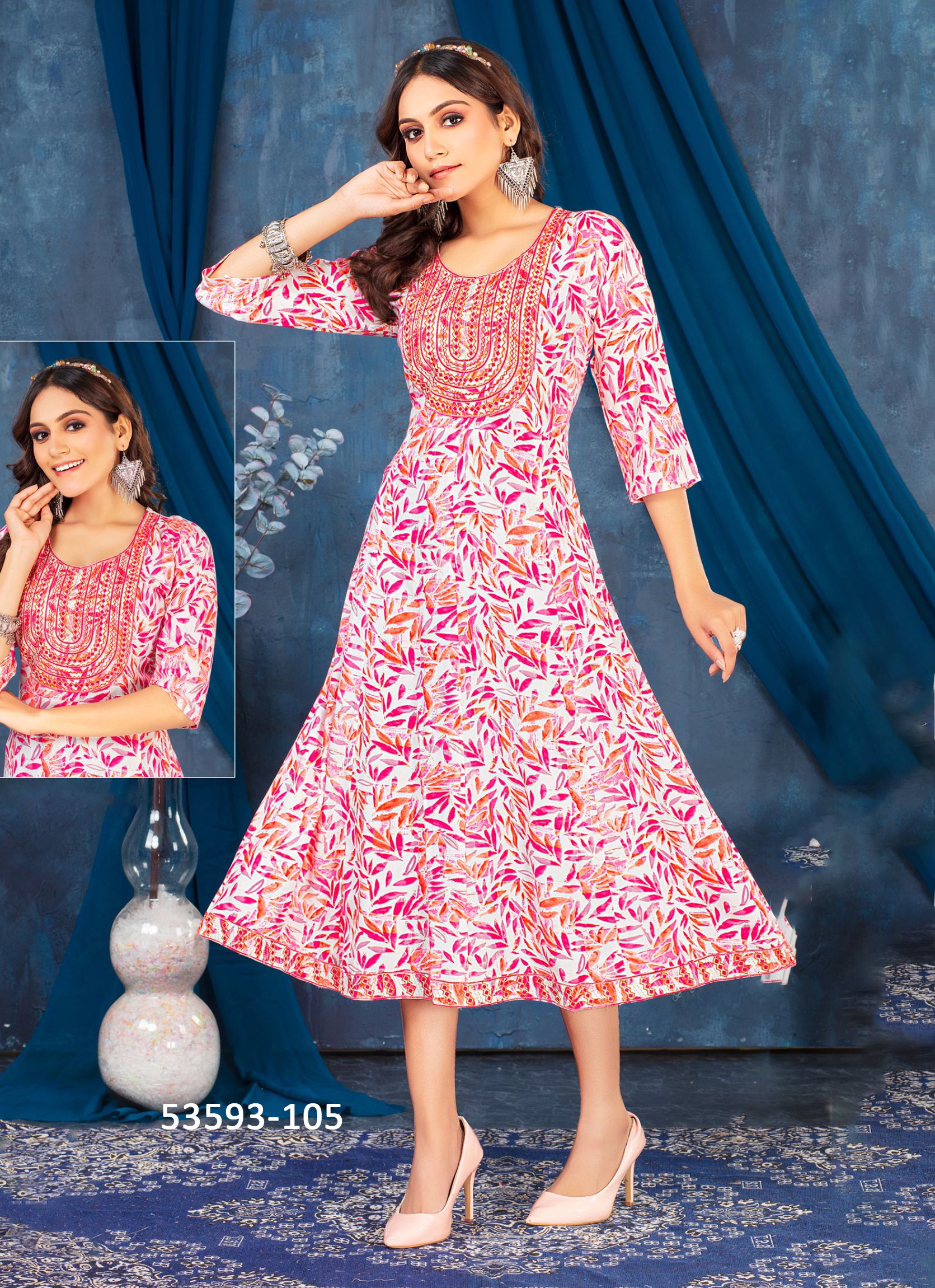 KIRTI - CATALOG # 53593 (SET OF 6 READYMADE KURTIS) KIRTI - CATALOG # 53593 (SET OF 6 READYMADE KURTIS)
