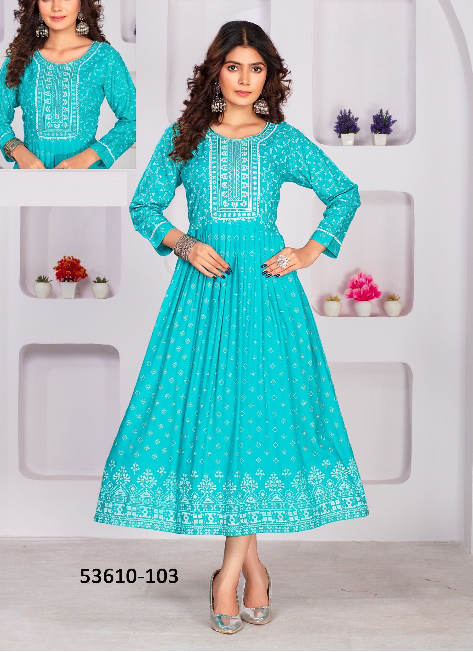 KAYA - CATALOG # 53610 (SET OF 6 READYMADE KURTIS) KAYA - CATALOG # 53610 (SET OF 6 READYMADE KURTIS)