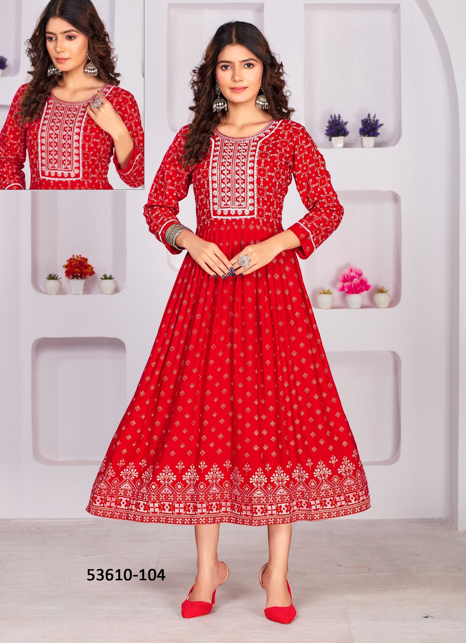 KAYA - CATALOG # 53610 (SET OF 6 READYMADE KURTIS) KAYA - CATALOG # 53610 (SET OF 6 READYMADE KURTIS)