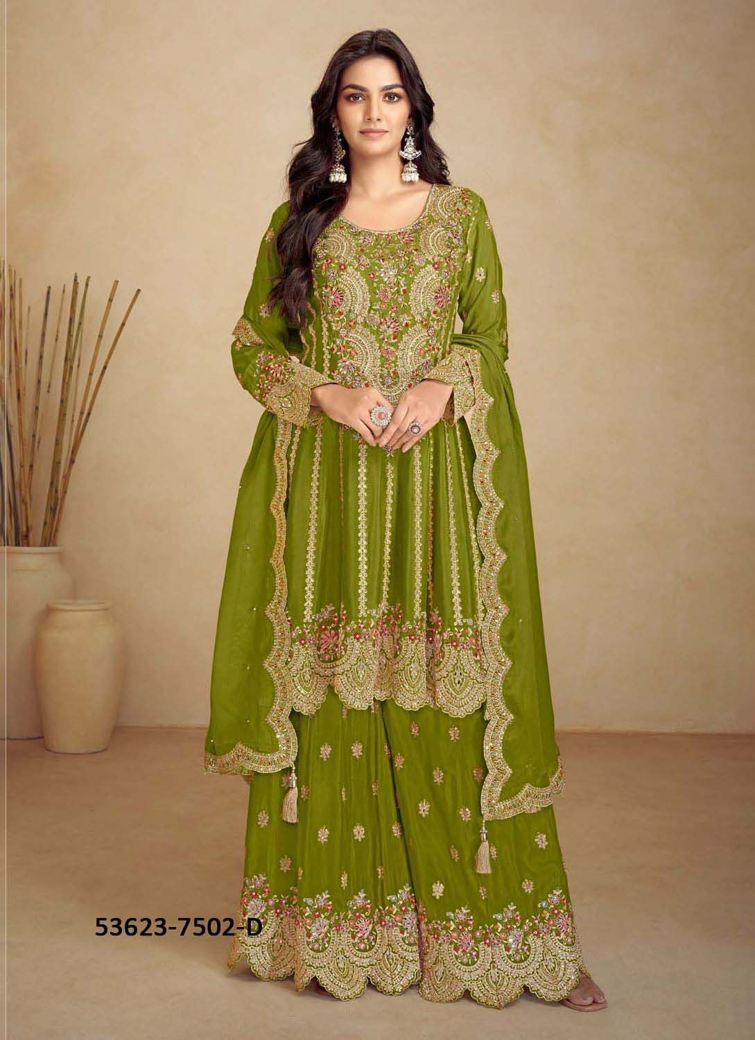JALWA - CATALOG # 53623 (SET OF 5 READYMADE SUITS)