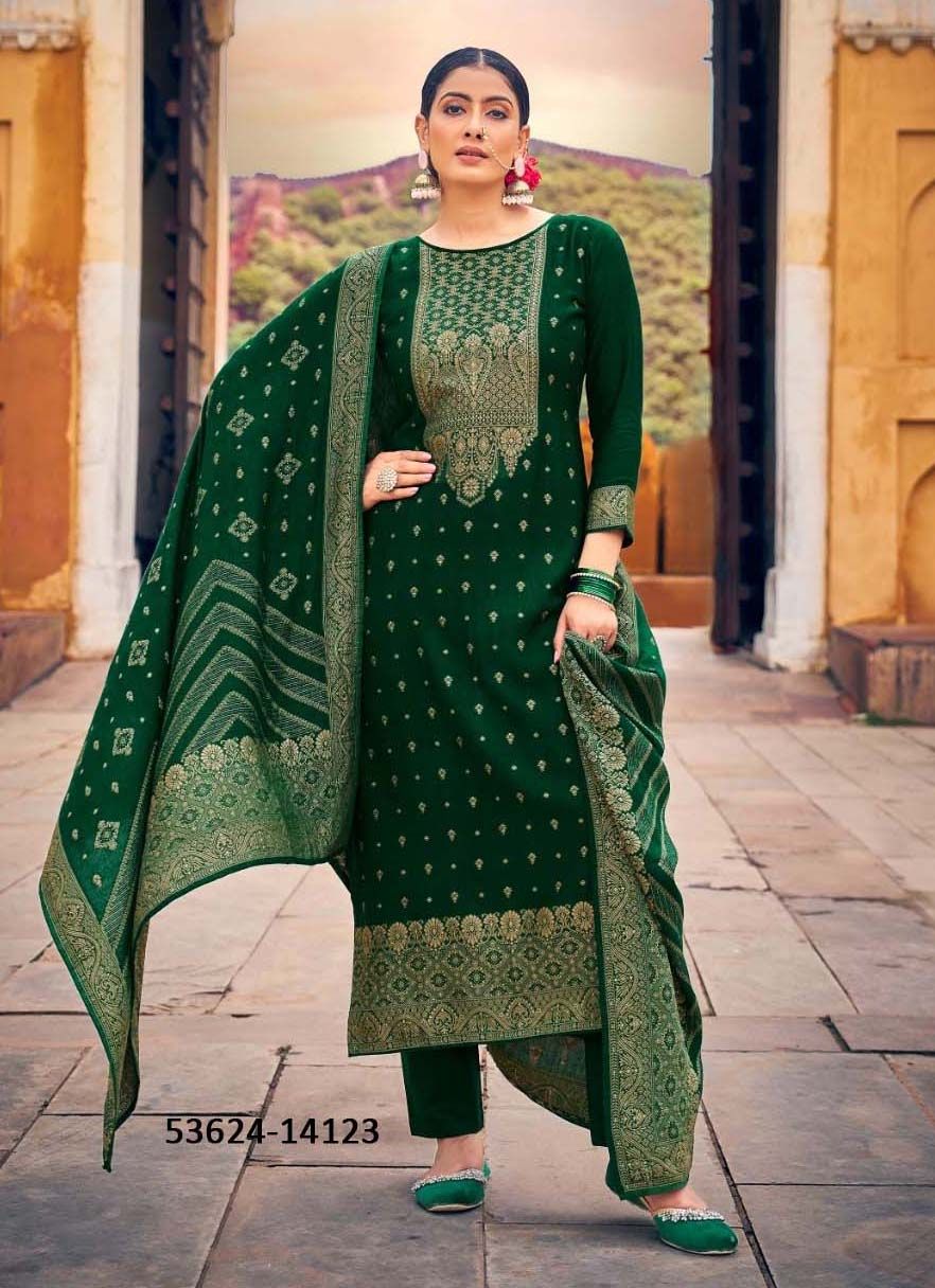 MAHARAJA - CATALOG # 53624 (SET OF 6 SEMI-STITCHED SUITS)