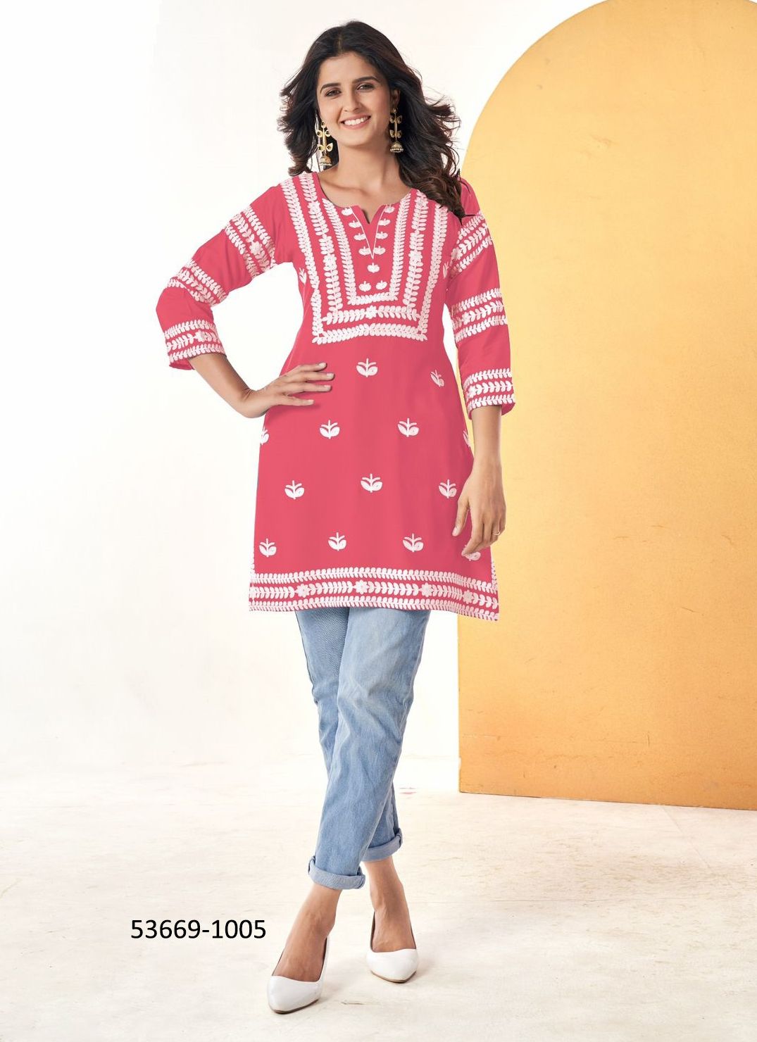 HOLA PRO - CATALOG # 53669 (SET OF 6 READYMADE KURTIS) HOLA PRO - CATALOG # 53669 (SET OF 6 READYMADE KURTIS)