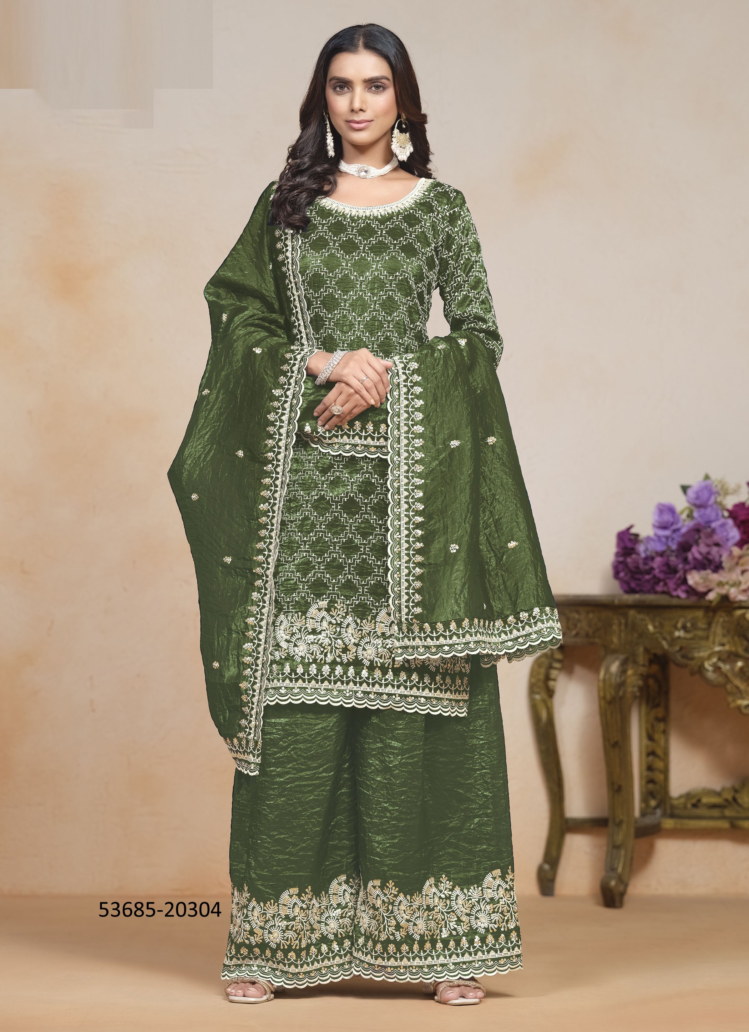 AANAYA 203 - CATALOG # 53685 (SET OF 4 READYMADE SUITS)
