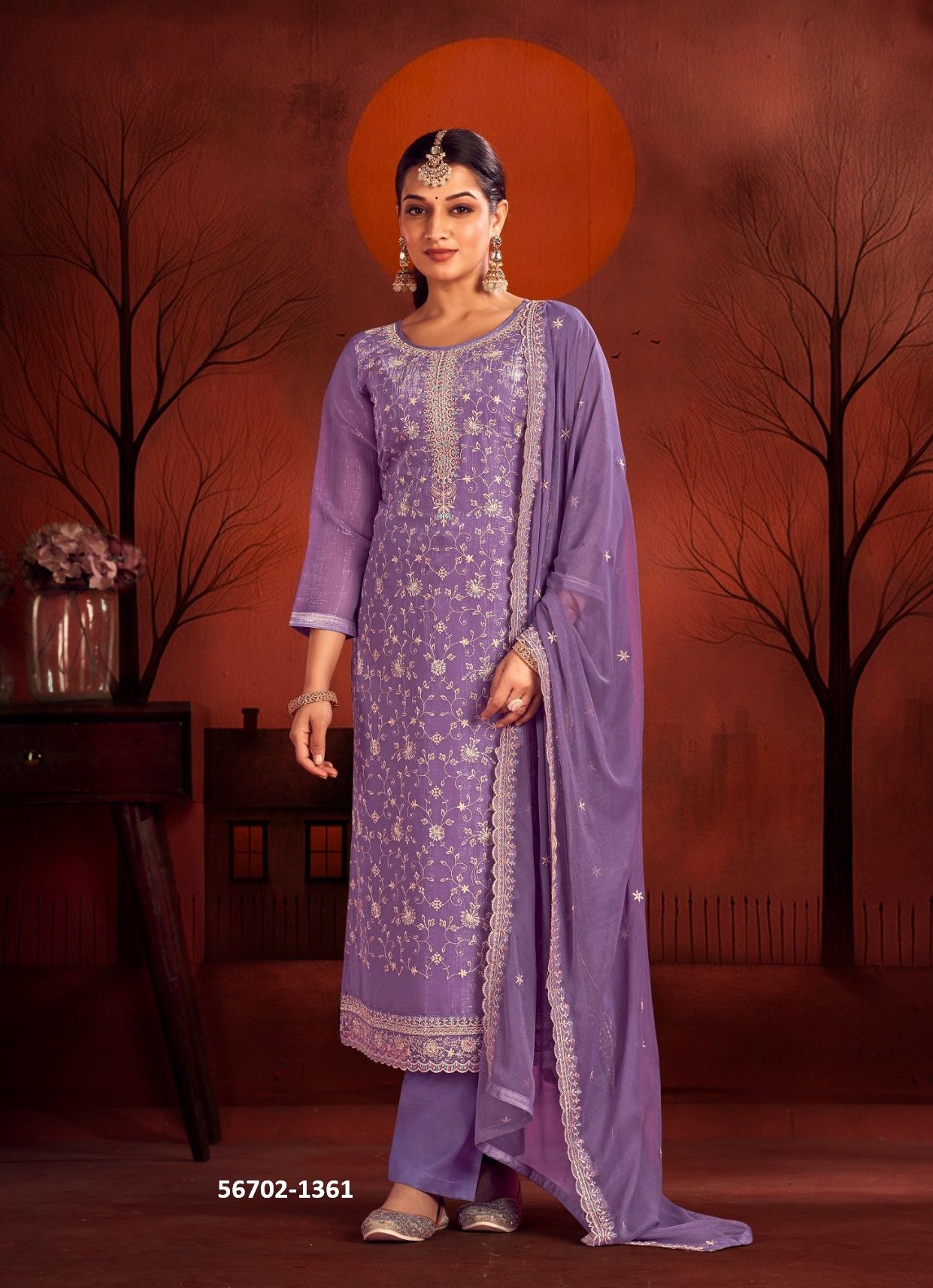 KUNDAN - CATALOG # 56702 (SET OF 4 SEMI-STITCHED SUITS) KUNDAN - CATALOG # 56702 (SET OF 4 SEMI-STITCHED SUITS)