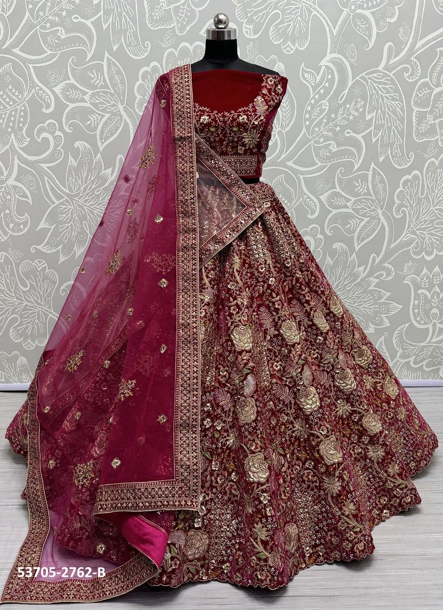 SERIES 2762-2769 - CATALOG # 53705 (SET OF 16 LEHENGAS (SEMI-STITCHED))