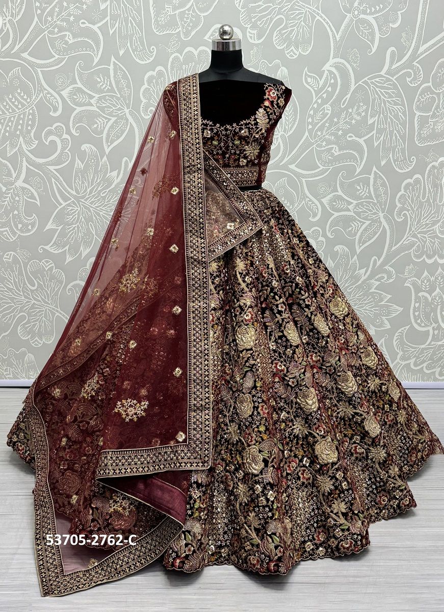 SERIES 2762-2769 - CATALOG # 53705 (SET OF 16 LEHENGAS (SEMI-STITCHED))