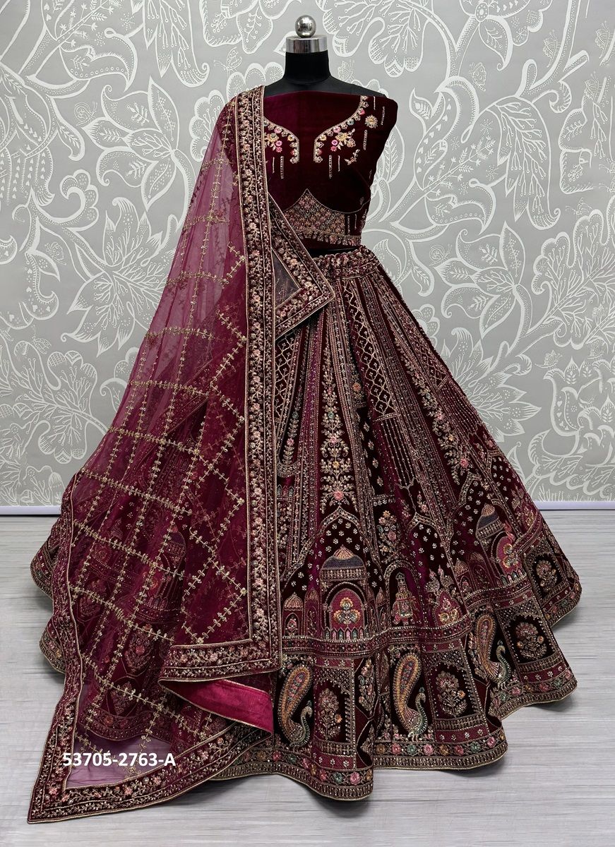 SERIES 2762-2769 - CATALOG # 53705 (SET OF 16 LEHENGAS (SEMI-STITCHED))