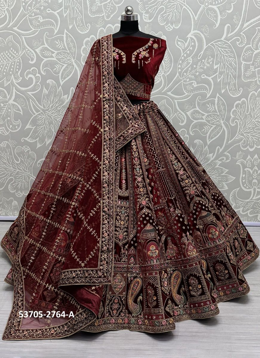SERIES 2762-2769 - CATALOG # 53705 (SET OF 16 LEHENGAS (SEMI-STITCHED))