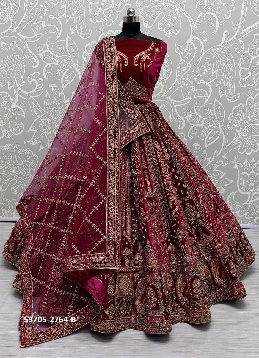 SERIES 2762-2769 - CATALOG # 53705 (SET OF 16 LEHENGAS (SEMI-STITCHED))