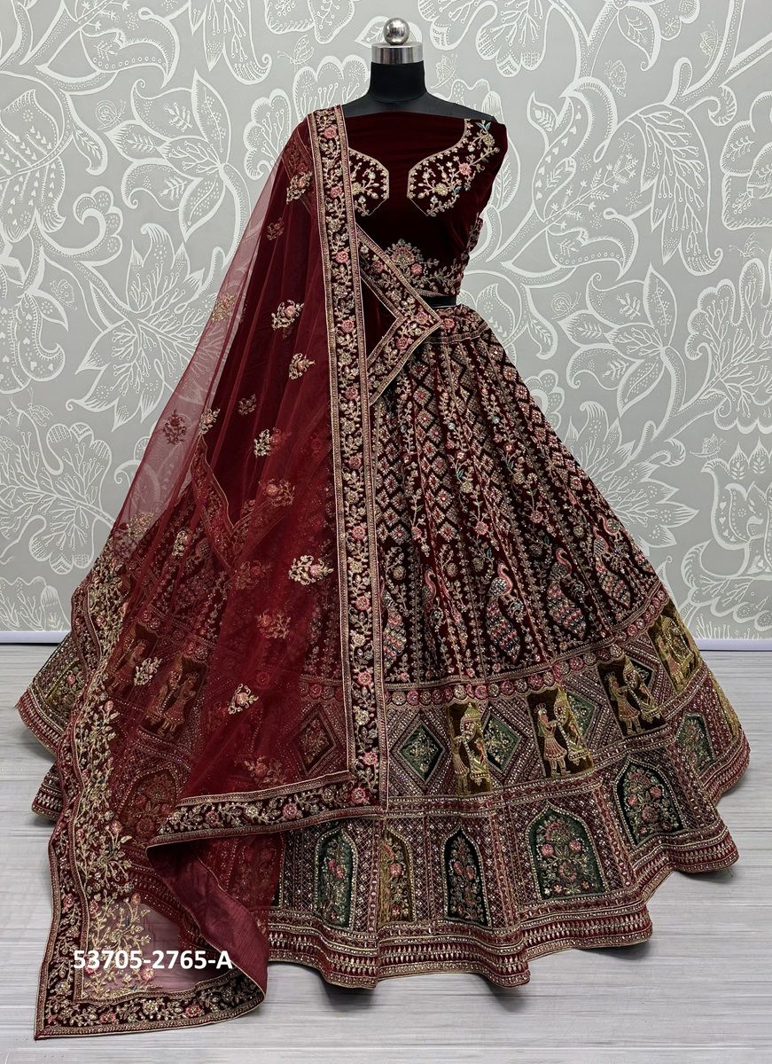 SERIES 2762-2769 - CATALOG # 53705 (SET OF 16 LEHENGAS (SEMI-STITCHED))