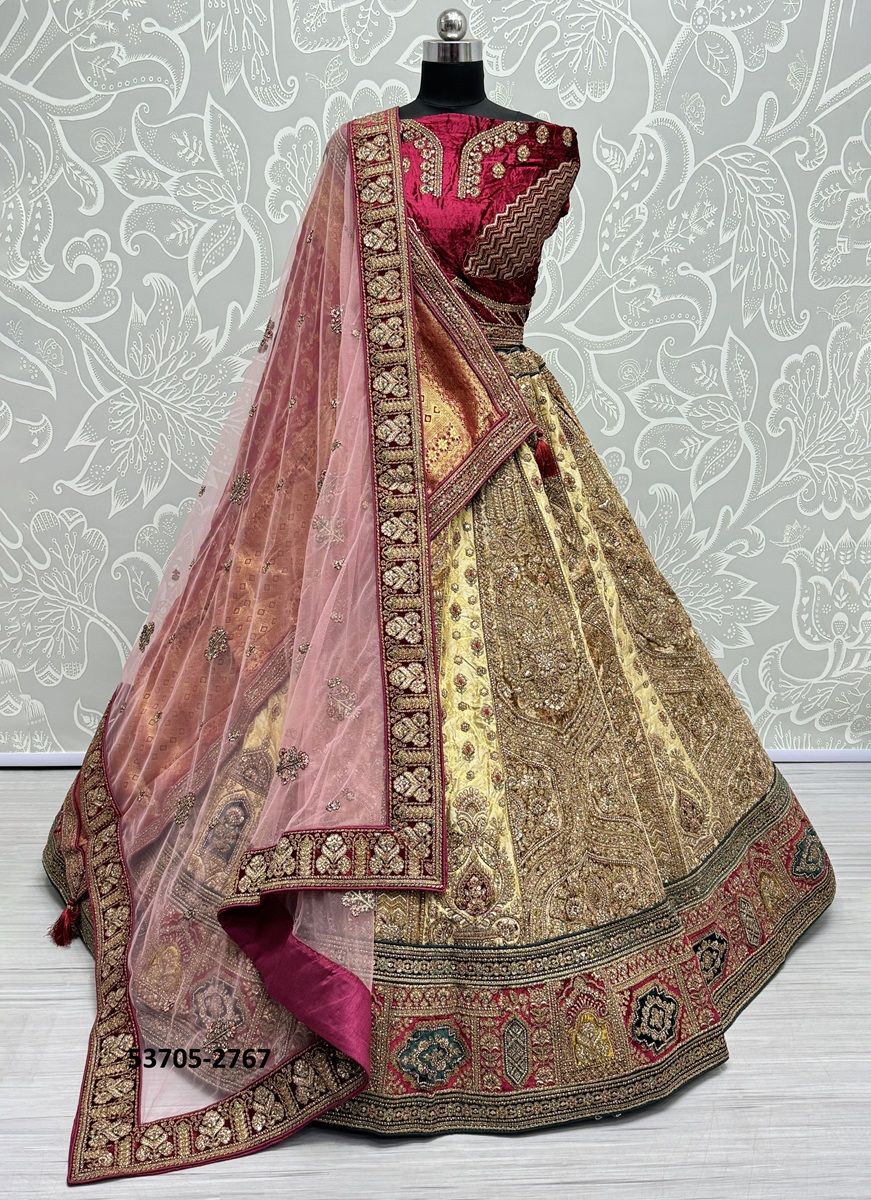 SERIES 2762-2769 - CATALOG # 53705 (SET OF 16 LEHENGAS (SEMI-STITCHED))