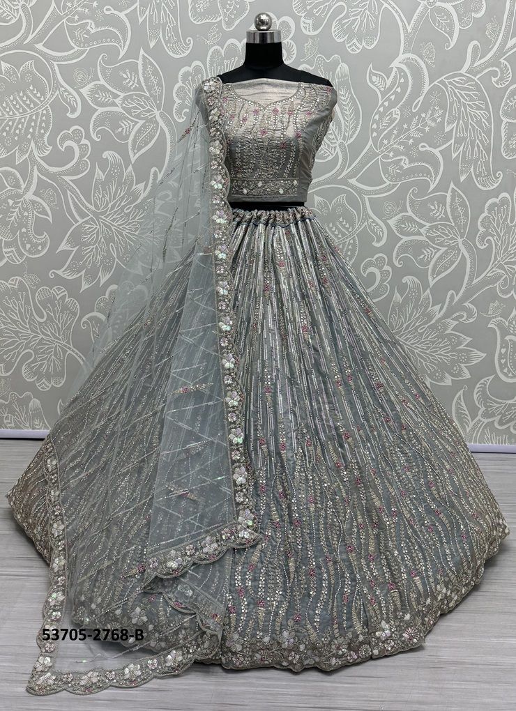 SERIES 2762-2769 - CATALOG # 53705 (SET OF 16 LEHENGAS (SEMI-STITCHED))