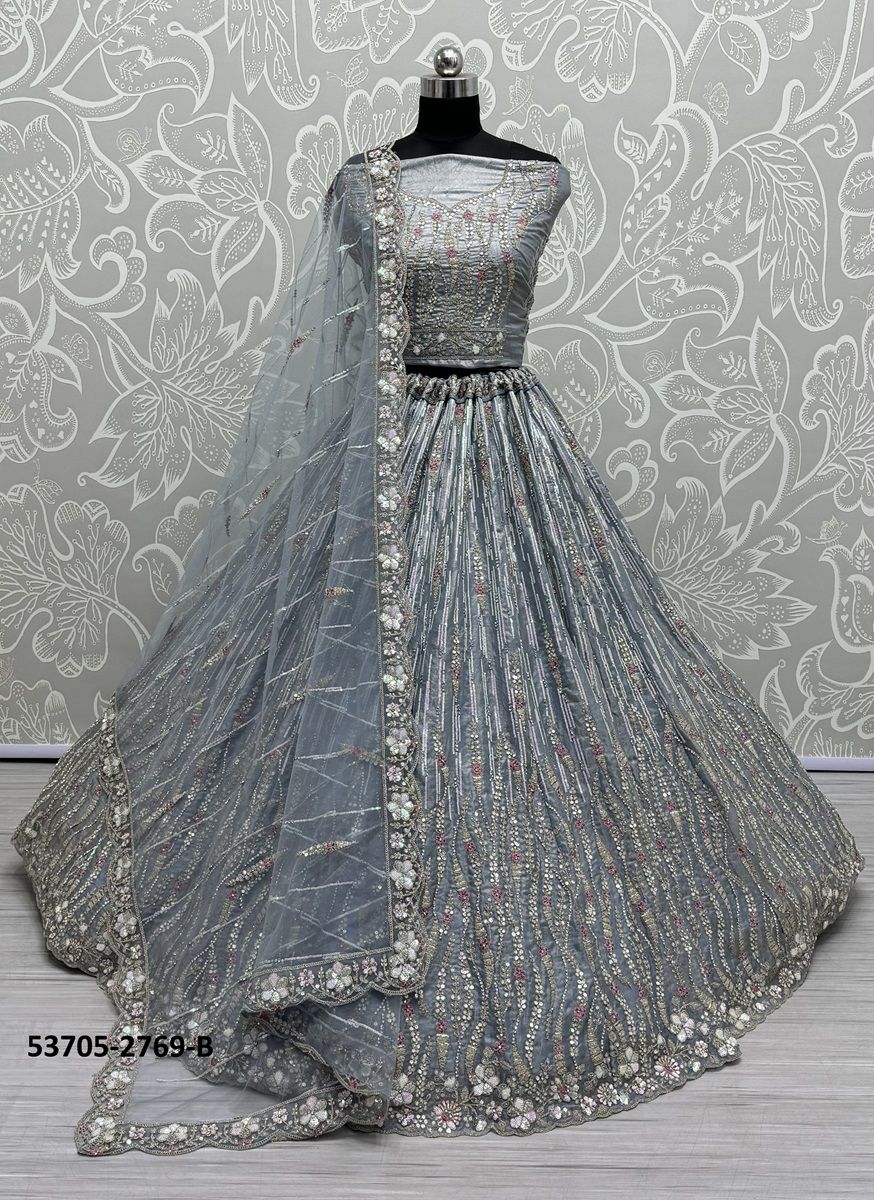 SERIES 2762-2769 - CATALOG # 53705 (SET OF 16 LEHENGAS (SEMI-STITCHED))
