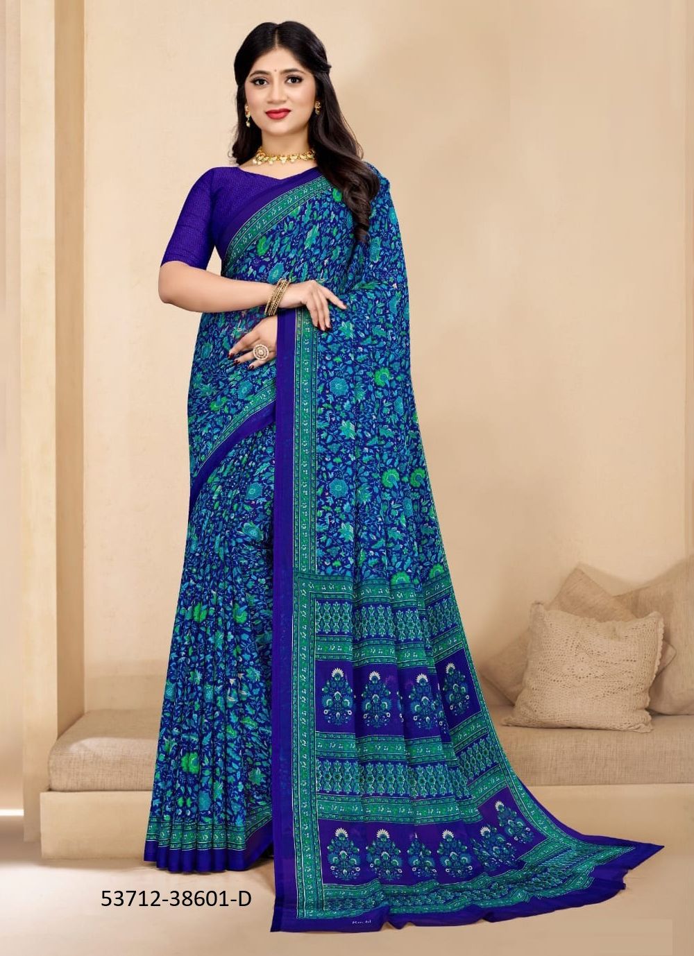 STAR CHIFFON 179 - CATALOG # 53712 (SET OF 12 SAREES)