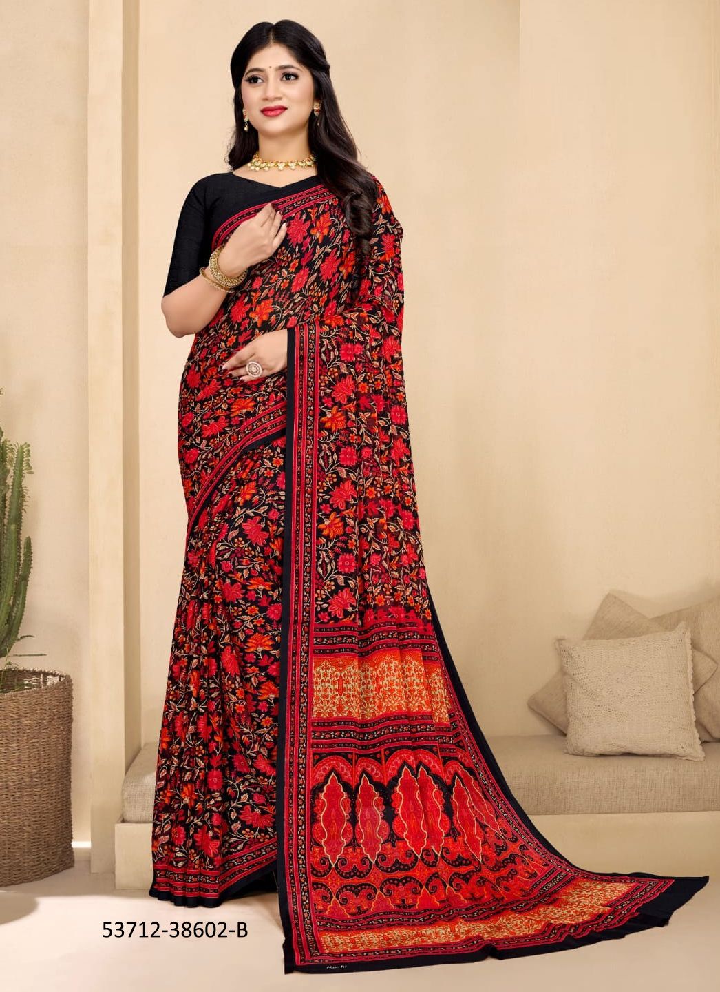 STAR CHIFFON 179 - CATALOG # 53712 (SET OF 12 SAREES)