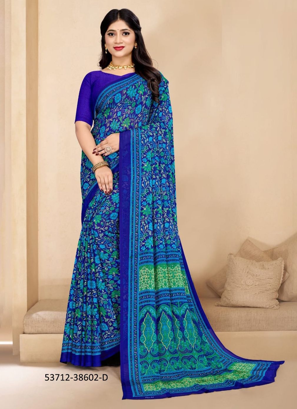 STAR CHIFFON 179 - CATALOG # 53712 (SET OF 12 SAREES)