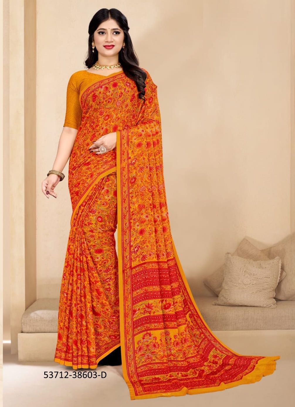 STAR CHIFFON 179 - CATALOG # 53712 (SET OF 12 SAREES)