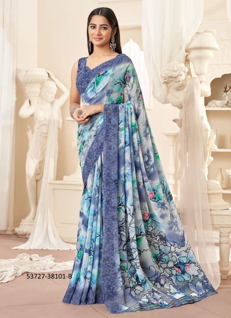 RAAGA GEORGETTE 16 - CATALOG # 53727 (SET OF 12 SAREES) RAAGA GEORGETTE 16 - CATALOG # 53727 (SET OF 12 SAREES)