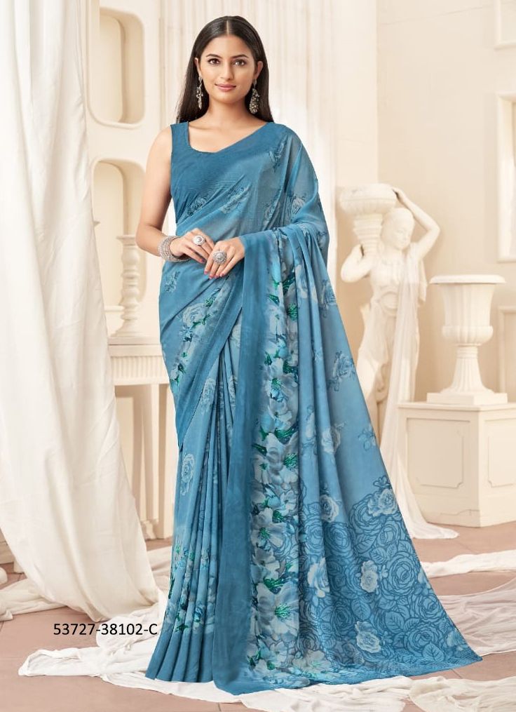 RAAGA GEORGETTE 16 - CATALOG # 53727 (SET OF 12 SAREES) RAAGA GEORGETTE 16 - CATALOG # 53727 (SET OF 12 SAREES)