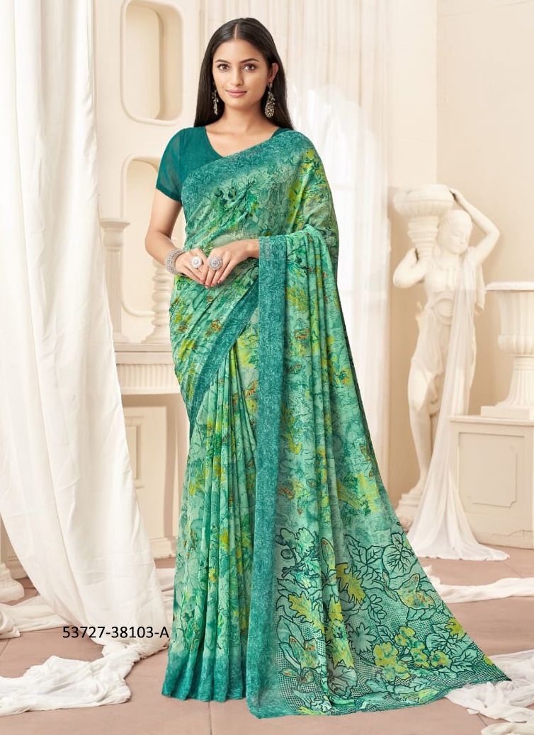 RAAGA GEORGETTE 16 - CATALOG # 53727 (SET OF 12 SAREES) RAAGA GEORGETTE 16 - CATALOG # 53727 (SET OF 12 SAREES)