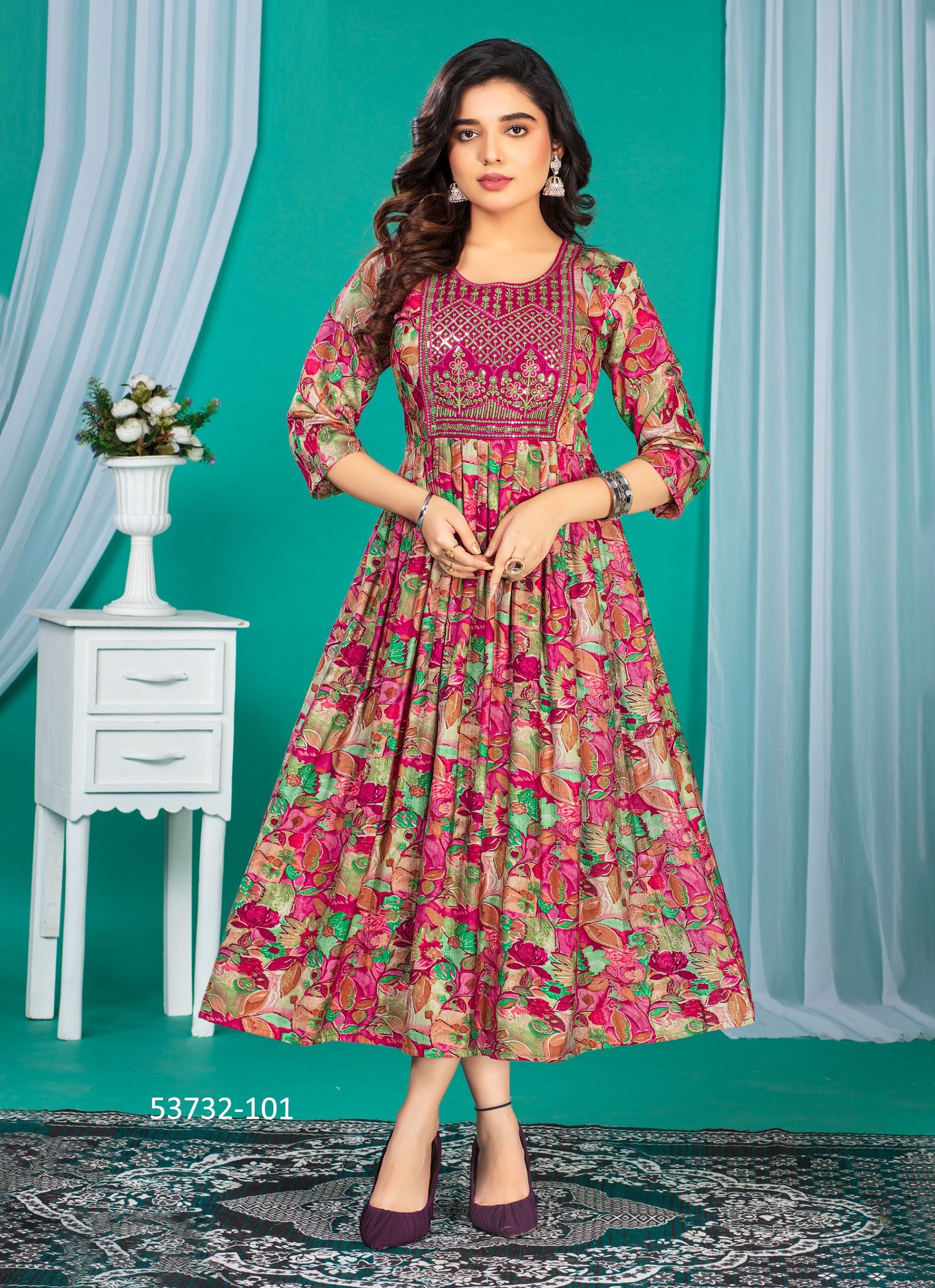 SAFAR - CATALOG # 53732 (SET OF 6 READYMADE KURTIS) SAFAR - CATALOG # 53732 (SET OF 6 READYMADE KURTIS)